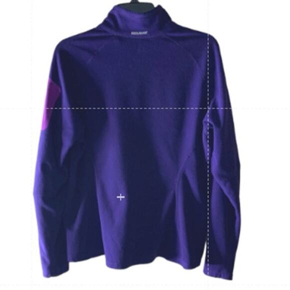 Eddie Bauer First Ascent Pullover Jacket Womens Sz XL Fleece Quarter Zip Purple - Picture 4 of 9